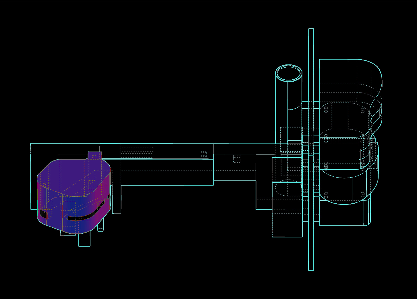 Wall House #2 plan with the Physicromie volume highlighted.