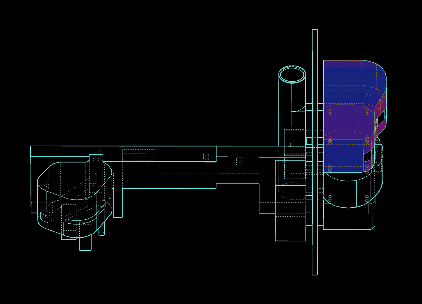 Wall House #2 plan with the upper interior volume highlighted.